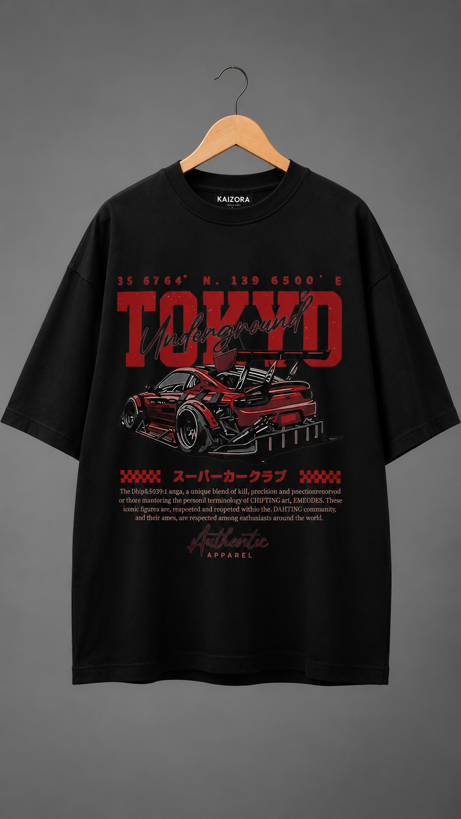 Tokyo Underground Oversized T-Shirt | JDM Drift Streetwear | Kaizora