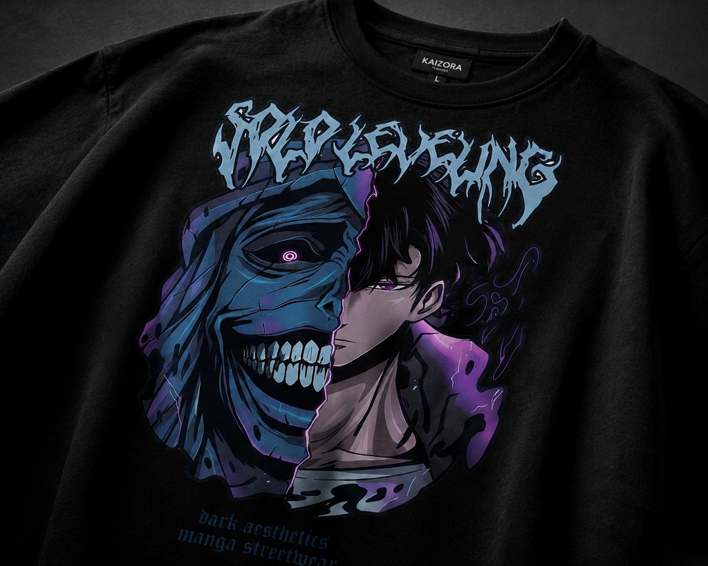 KAIZORA Solo Levling Regular T-Shirt | Dark Anime Streetwear