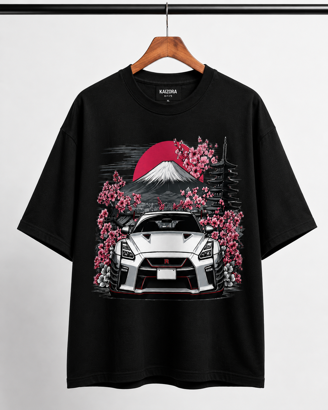 Sakura Velocity Oversized T-Shirt | Japanese Streetwear | Kaizor